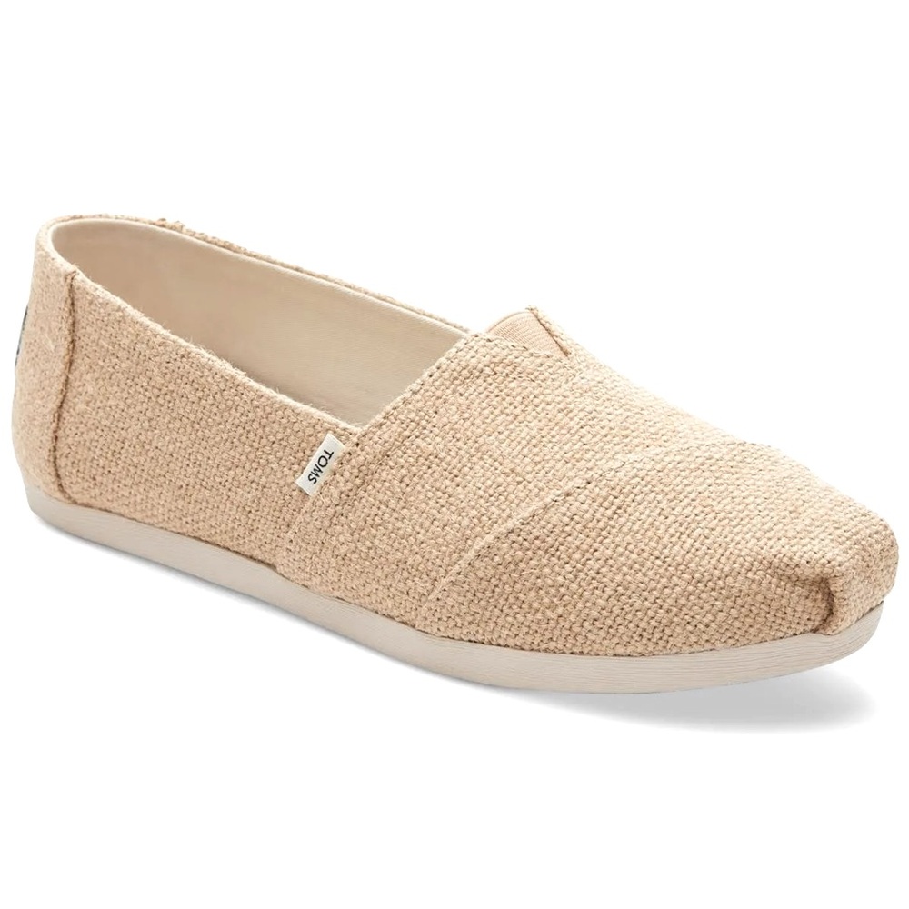 TOMS Shoes Women’s Alpargata Natural Burlap Jute  Slip On Sandals Size 9 NWT - Picture 2 of 8